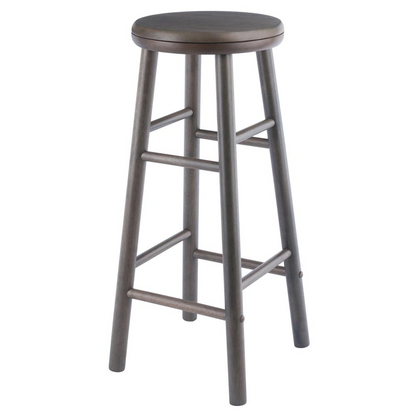 Shelby 2-piece swivel seat bar stool set in oyster gray by Start2Finish, featuring modern design and cushioned seats.