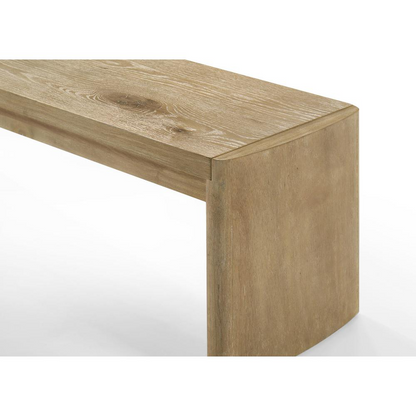 Magnus wooden oak finish dining bench from Start2Finish, 50.5 inches wide with a sturdy, natural wood grain appearance.