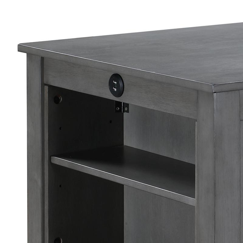Small space Start2Finish counter height dining table with USB ports and shelves, ideal for compact kitchens or dining areas.