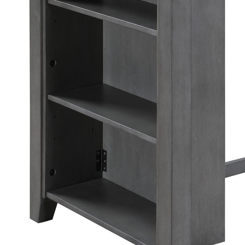 Small space counter height dining table by Start2Finish with USB ports and shelves, ideal for compact kitchens or breakfast areas.