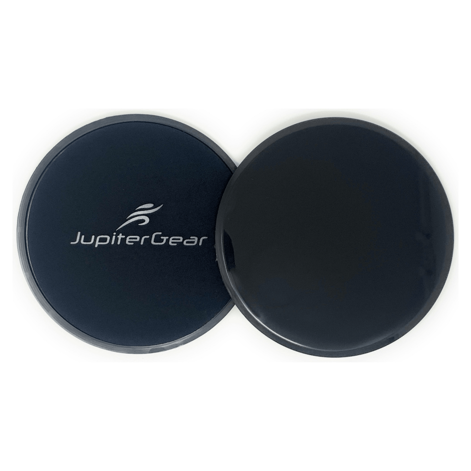 Black Lavender core and abs exercise sliders showing smooth plastic discs on a gym floor for core workout exercises.