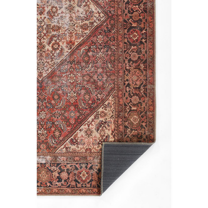 Red traditional rectangle area rug from Start2Finish, measuring 7&