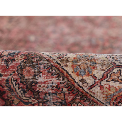 Start2Finish traditional rectangular area rug in red, 7&