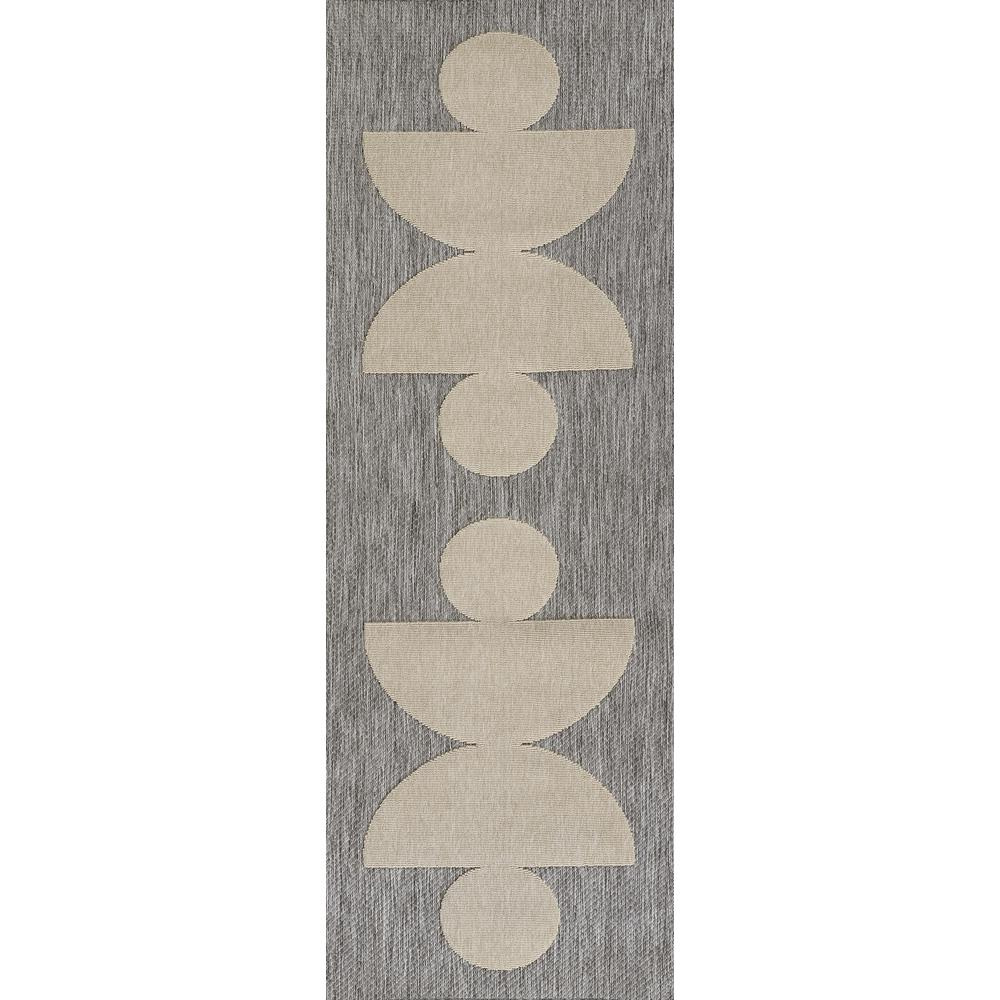 Start2Finish grey rectangular area rug with modern design, 5&