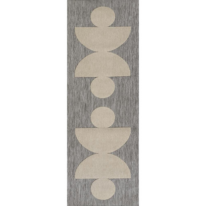 Start2Finish grey rectangular area rug with modern design, 5&
