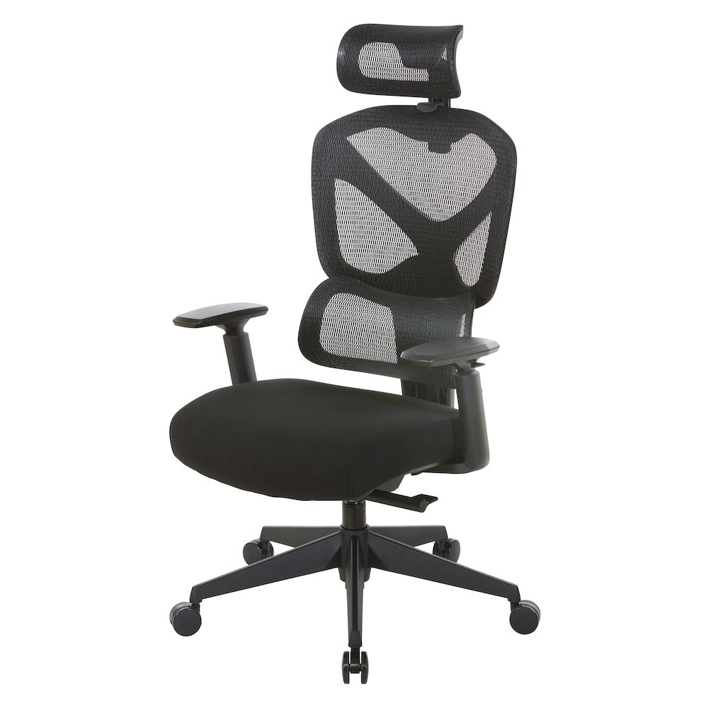 Start2Finish mesh back manager’s chair with headrest, ergonomic office chair with adjustable features and breathable mesh material.