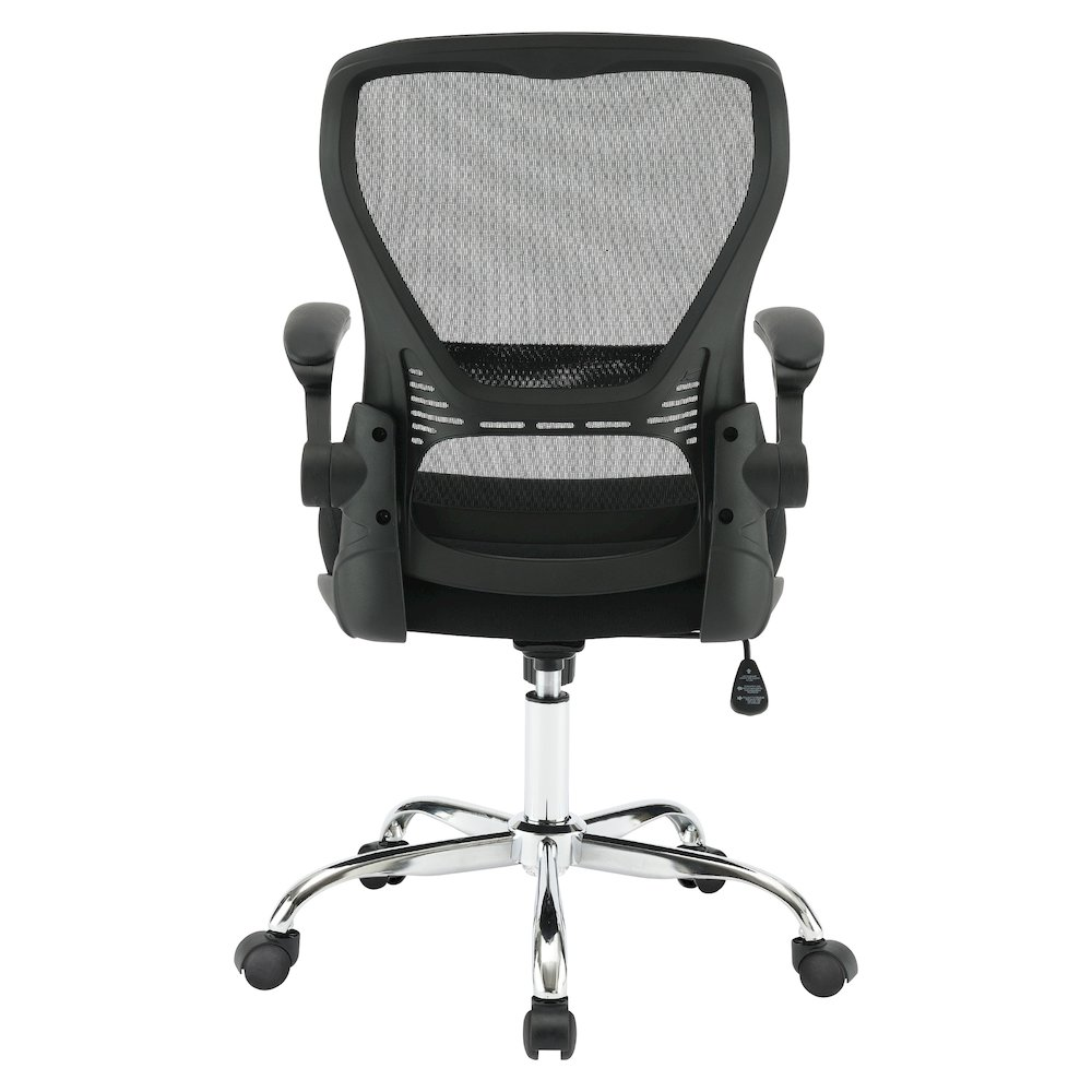 Start2Finish mesh back manager’s chair with adjustable armrests and ergonomic design for office comfort.
