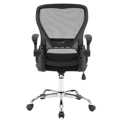 Start2Finish mesh back manager’s chair with adjustable armrests and ergonomic design for office comfort.