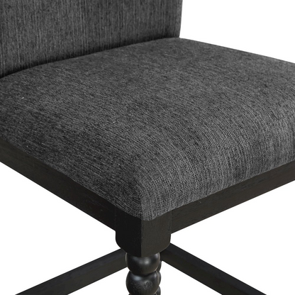 Start2Finish Eliza 26-inch spindle counter stool with wooden legs and round seat, ideal for kitchen or bar area.