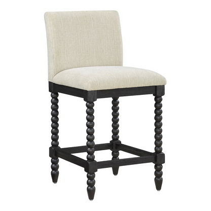 Start2Finish Eliza 26-inch spindle counter stool with wooden seat and spindle backrest, ideal for kitchen or bar area.