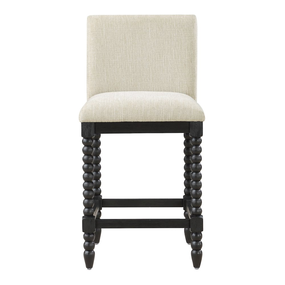 Start2Finish Eliza 26-inch spindle counter stool with wooden legs and round seat, ideal for kitchen or bar area.