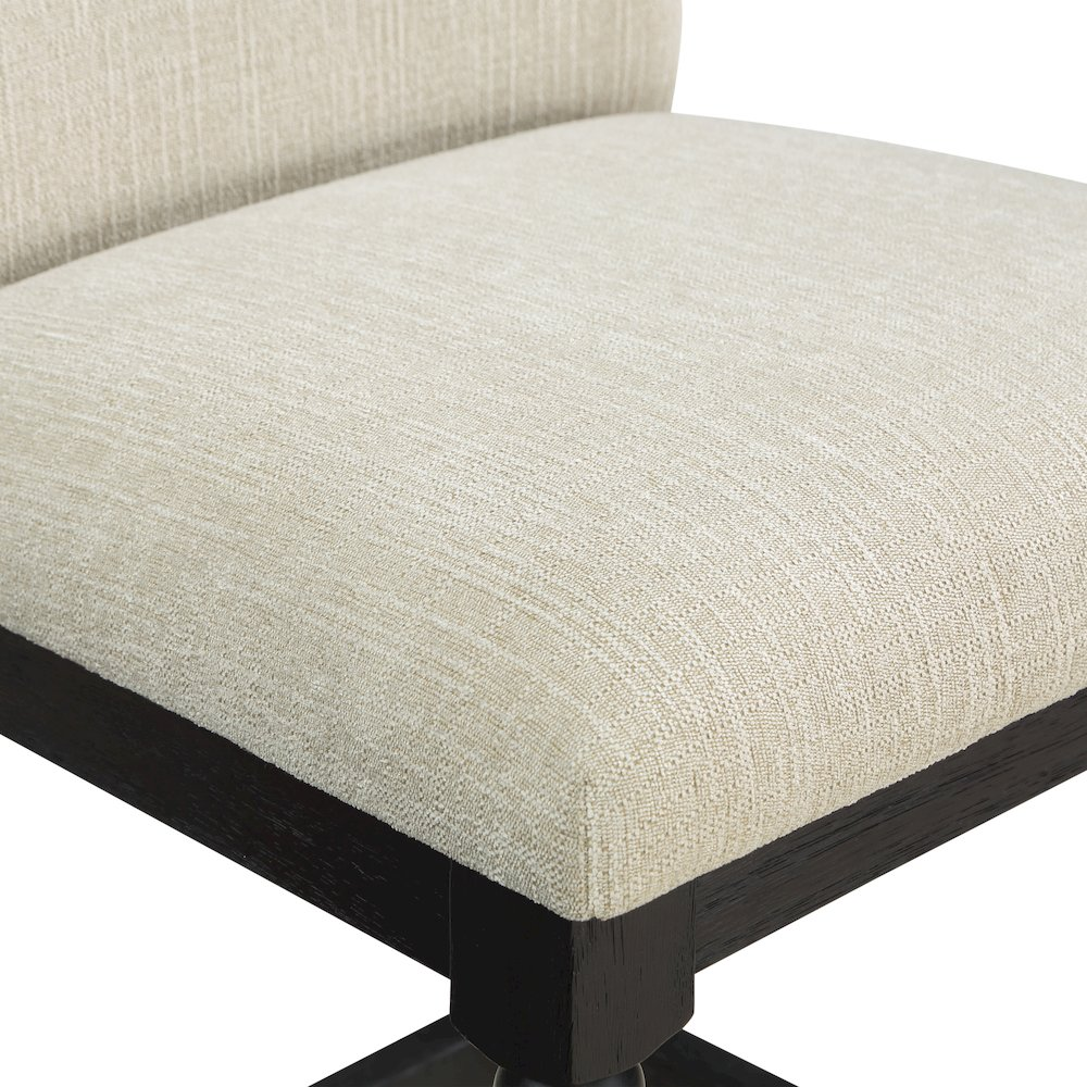 Start2Finish Eliza 26-inch spindle counter stool with wooden legs and cushioned seat, ideal for kitchen or bar area.