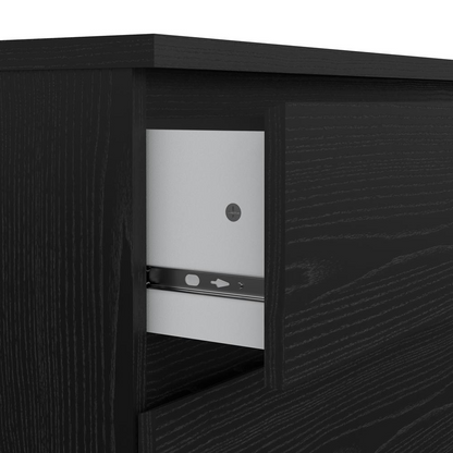 Start2Finish Scottsdale 3 Drawer Chest in black woodgrain finish, showing a sleek furniture piece with three spacious drawers.