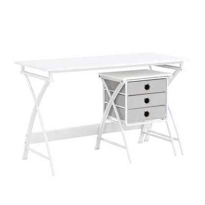 Start2Finish Olympic 48-inch desk with a smooth wood surface and sturdy metal frame, ideal for home or office workspace.