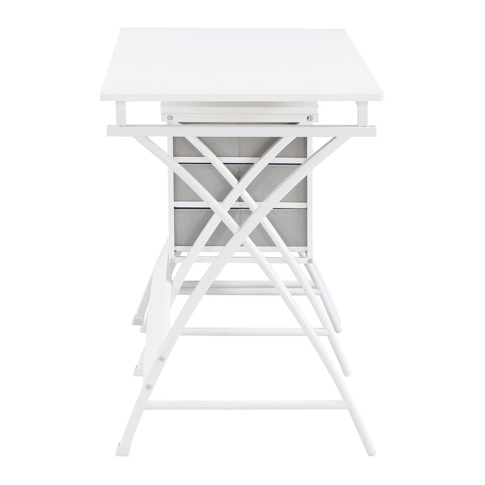 Start2Finish Olympic 48-inch desk with wood finish, spacious surface, and sturdy metal legs for home or office workspace.