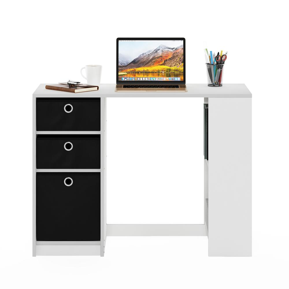 Modern white and black JAYA computer study desk from Start2Finish, featuring a sleek design and spacious workspace.