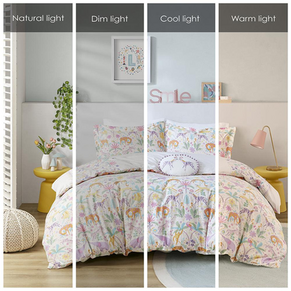 Reversible floral cotton duvet cover set with matching throw pillow by Start2Finish, featuring colorful floral patterns.