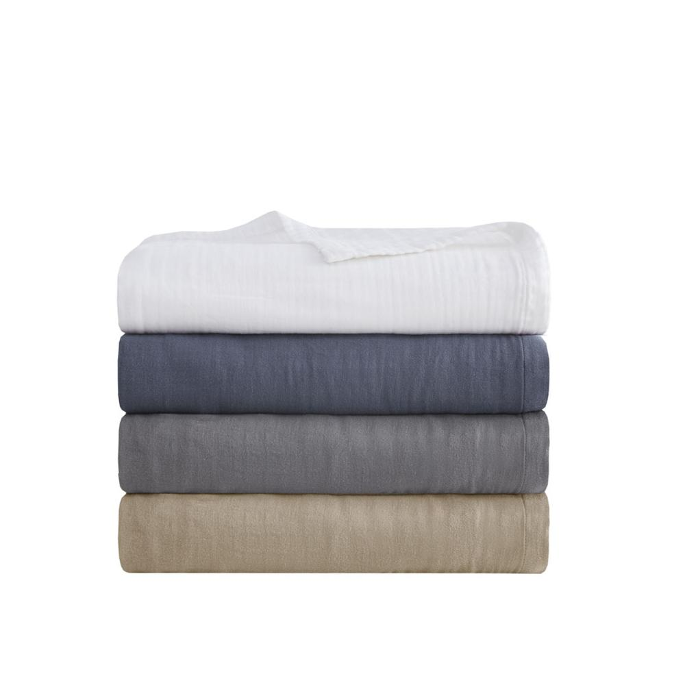 Lightweight tan cotton gauze blanket by Start2Finish, soft and breathable 100% cotton fabric for comfy warmth and layering.