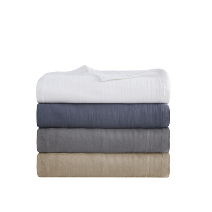 Lightweight tan cotton gauze blanket by Start2Finish, soft and breathable 100% cotton fabric for comfy warmth and layering.