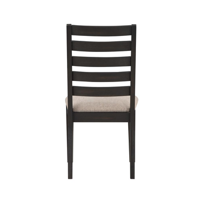 Pair of Harington side chairs by Start2Finish, wooden furniture with modern design and comfortable seats.
