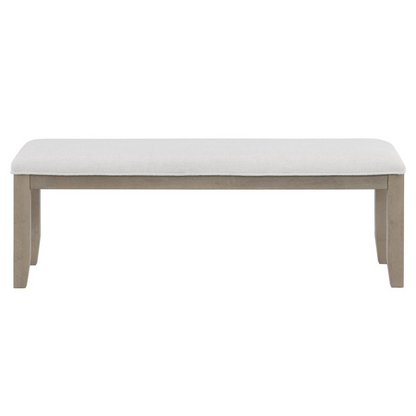 Start2Finish Lily Dining Bench showing a wooden frame with a cushioned seat in a modern dining room setting.
