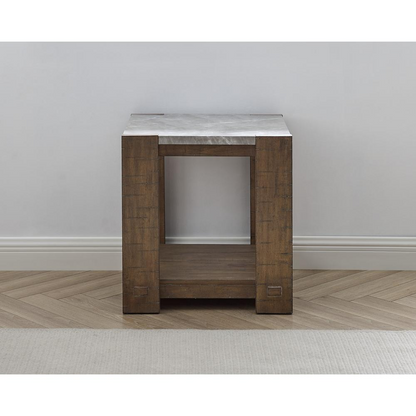 Start2Finish Libby Sintered Stone End Table showing sleek, modern furniture design with a durable stone surface and sturdy legs.