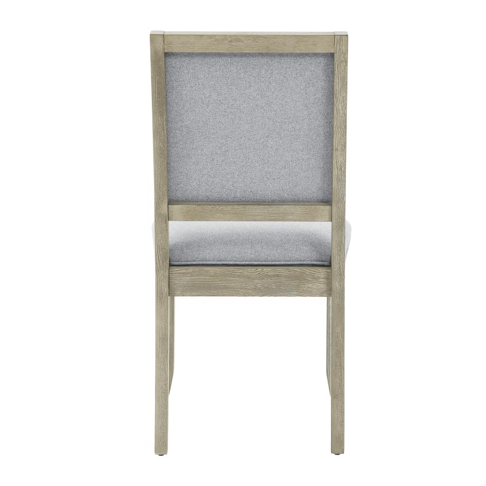 Start2Finish Carena Gray Side Chair with wooden legs, modern design, and cushioned seat for dining or office use.