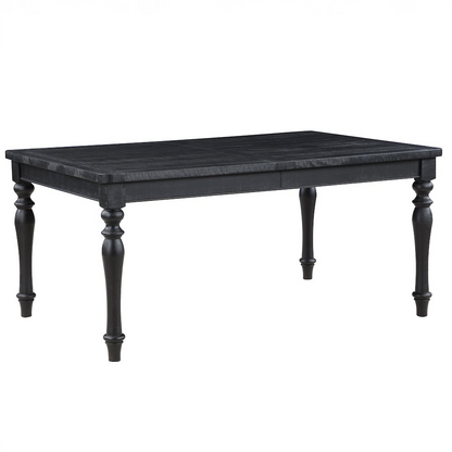 Start2Finish Odessa 66-84-inch dining table with extension leaf, showcasing its wooden surface and sturdy legs for family dining.