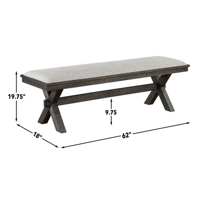 Black Riverdale Bench by Start2Finish with wooden armrests and slatted seat, stylish and sturdy for indoor or outdoor use.