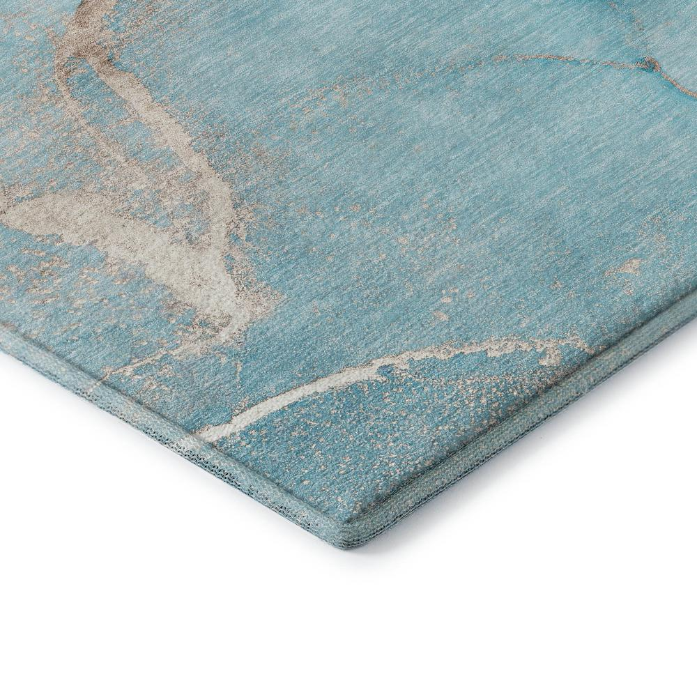 Start2Finish Luxury Washable Odyssey OY7 Teal 9x12 rug with intricate pattern and plush texture, perfect for living rooms and bedrooms.