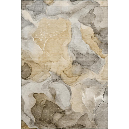 Luxury washable Odyssey OY4 taupe 8x10 rug by Start2Finish with a soft, modern design and durable, easy-to-clean surface.