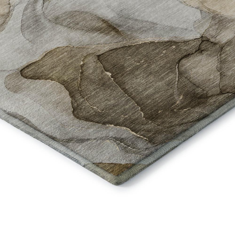 Taupe washable Odyssey OY4 8x10 rug by Start2Finish with intricate patterns and plush texture, designed for elegant home decor.