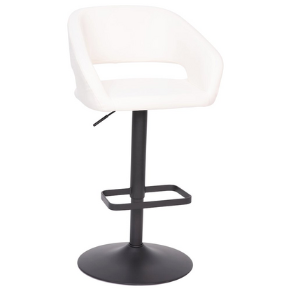 Contemporary adjustable swivel bar stool by Start2Finish with a sleek design, cushioned seat, and metal base for modern bar or kitchen use.