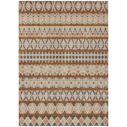 Start2Finish Chantille ACN726 brown rug, 10x14 feet with intricate pattern, soft texture, and durable woven design for living spaces.