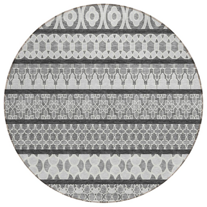 Gray Chantille ACN726 8x8 rug from Start2Finish with intricate pattern and soft texture, suitable for living room or bedroom decor.