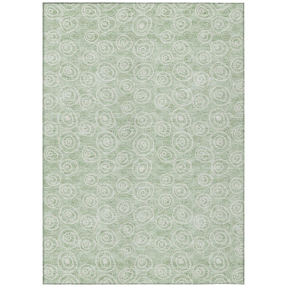 Start2Finish Chantille ACN728 green 10x14 rug with intricate pattern, perfect for adding style to living or bedroom spaces.