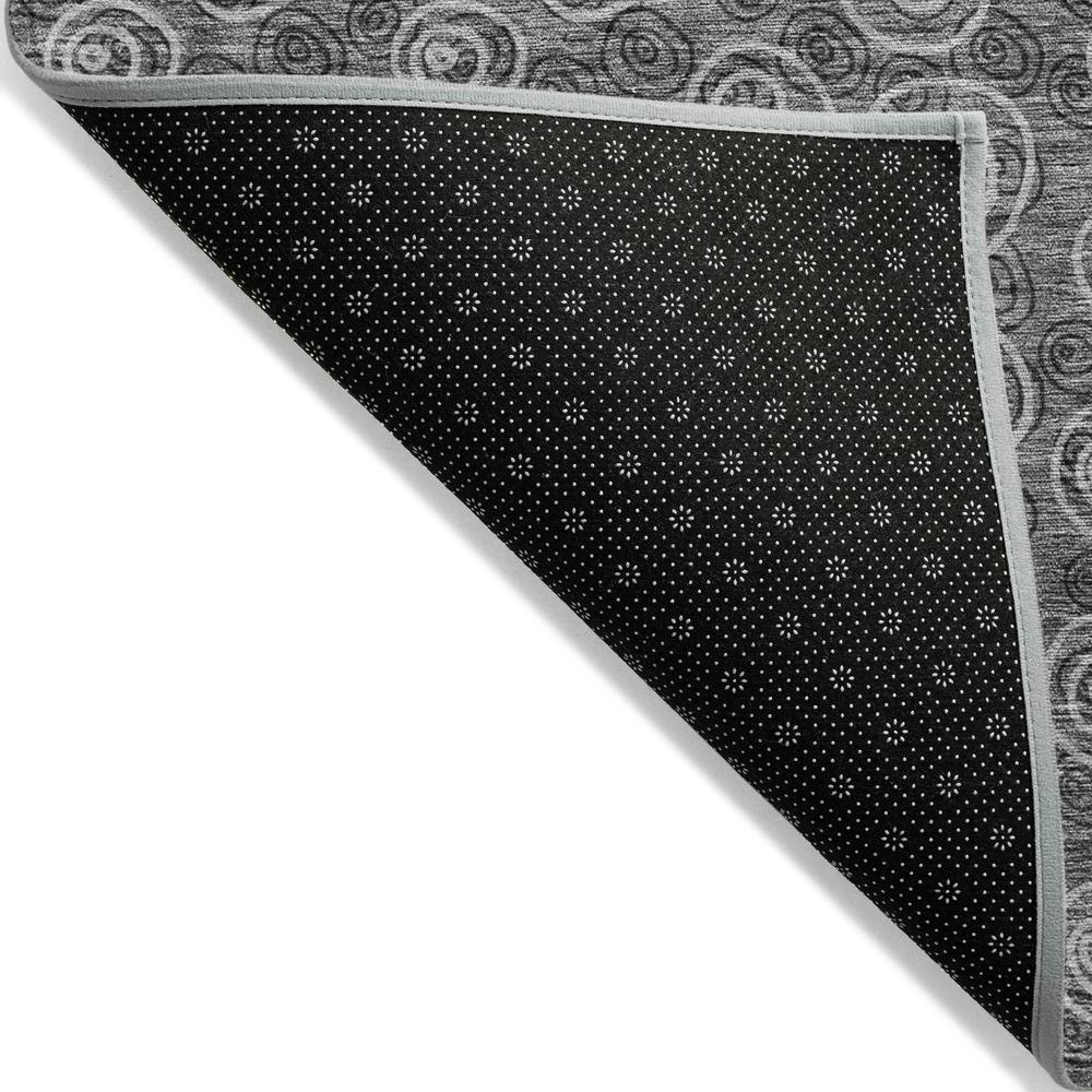 Start2Finish Chantille ACN728 gray 10x14 rug with intricate pattern, soft texture, and plush appearance on a neutral floor.