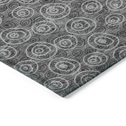 Start2Finish Chantille ACN728 gray 10x14 rug with intricate pattern, soft texture, and plush pile for modern living spaces.