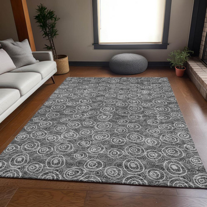 Start2Finish Chantille ACN728 gray 10x14 rug with soft, woven texture and subtle pattern, ideal for living room or bedroom decor.