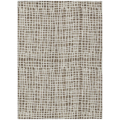 Start2Finish Chantille ACN729 brown 10x14 rug with intricate woven pattern and soft texture, suitable for living room or bedroom decor.