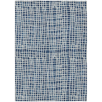 Start2Finish Chantille ACN729 blue 5x7.6 rug with intricate pattern, soft texture, ideal for living rooms and bedrooms.