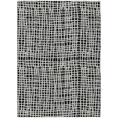 Start2Finish Chantille ACN729 black rug with a 10x14 size, featuring a plush, textured surface in a sophisticated design.