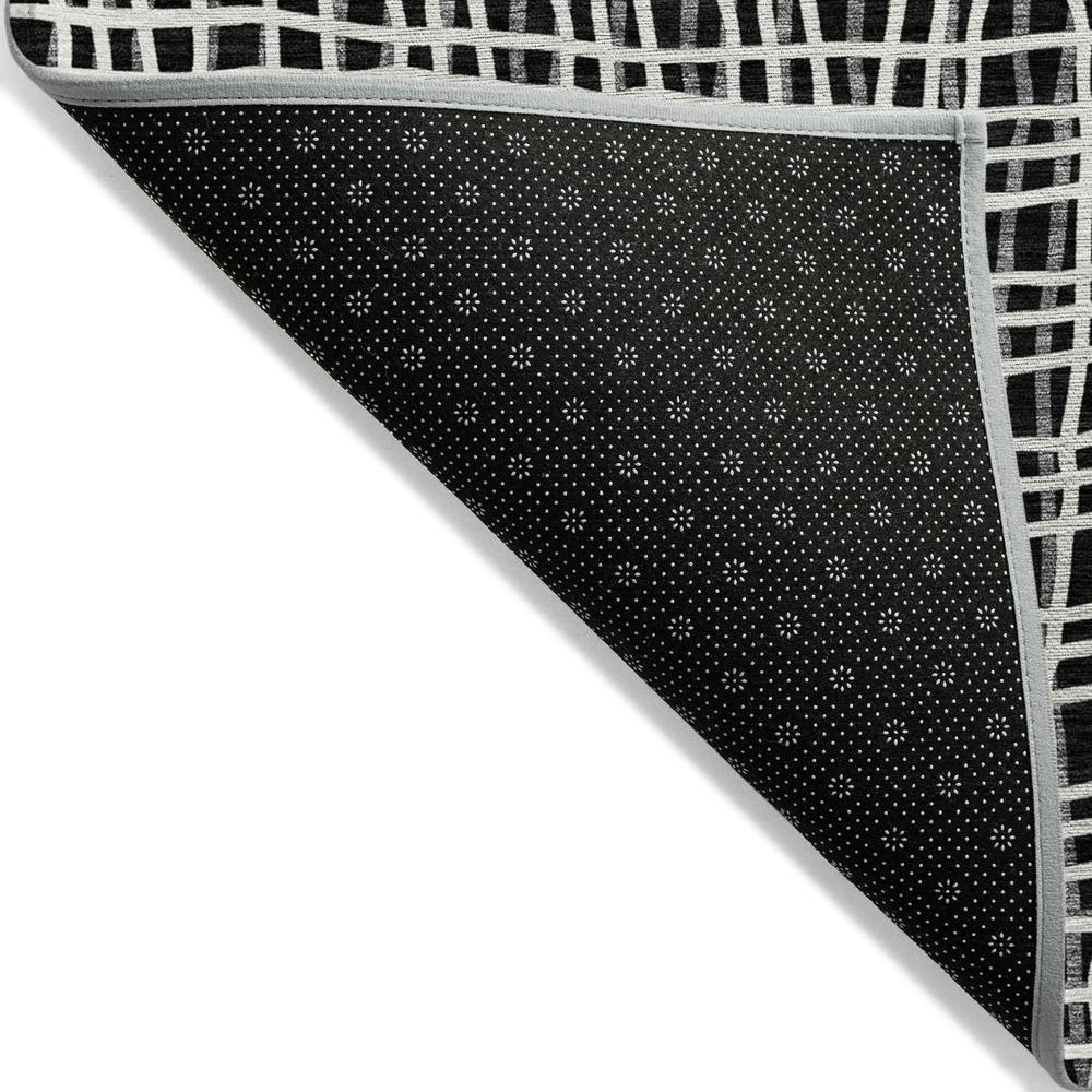 Start2Finish Chantille ACN729 black 10x14 rug with soft, plush texture and intricate pattern, ideal for living room or bedroom decor.