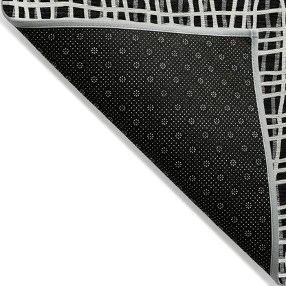 Start2Finish Chantille ACN729 black 10x14 rug with soft, plush texture and intricate pattern, ideal for living room or bedroom decor.