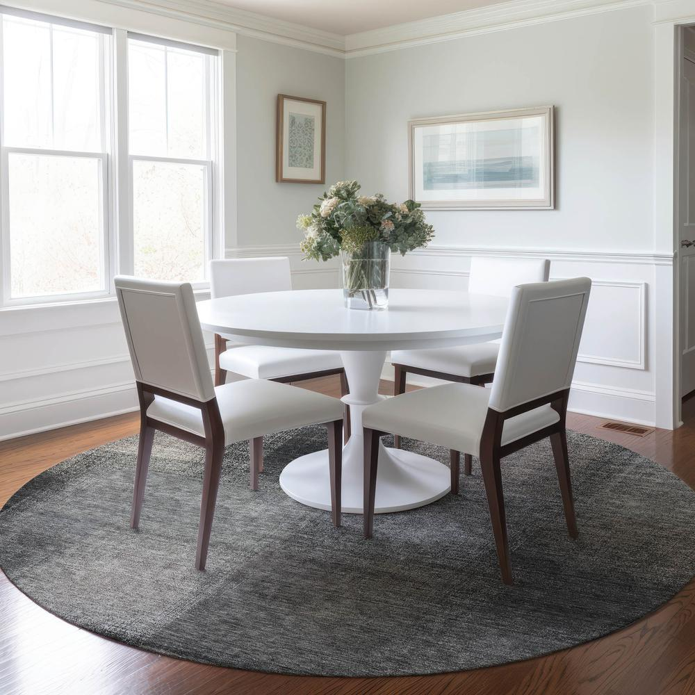 Start2Finish Chantille ACN742 gray 8x8 rug with soft, textured fabric, perfect for living rooms or bedrooms.