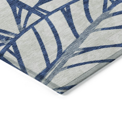 Blue Chantille ACN741 rug by Start2Finish, 10x14 feet, featuring soft fabric and elegant pattern for living room or bedroom decor.