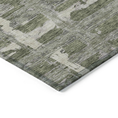 Start2Finish Chantille ACN745 green 8x10 rug with intricate pattern and plush texture, ideal for living room or bedroom decor.