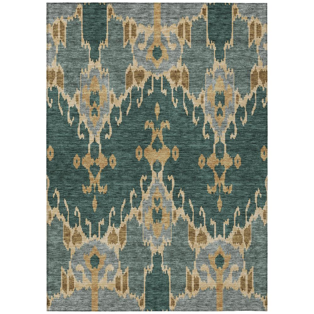 Start2Finish Chantille ACN748 green 8x10 rug with intricate pattern, plush texture, perfect for living rooms or bedrooms.