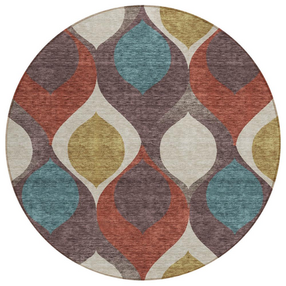 Start2Finish Chantille ACN749 brown 8x8 rug with soft textured surface, ideal for living room or bedroom decor.