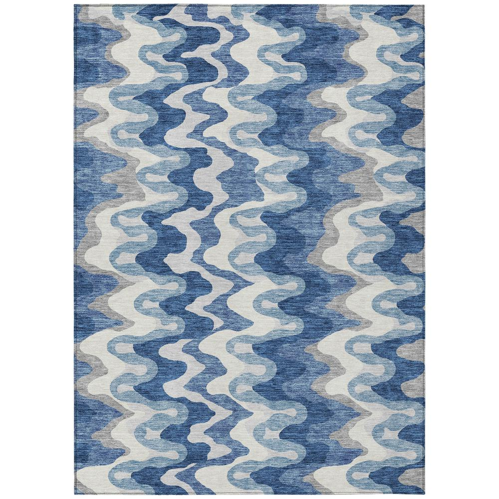 Start2Finish Chantille ACN750 blue 10x14 rug with intricate pattern and soft texture, perfect for living room or bedroom decor.